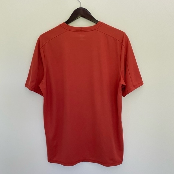 ❤️ PATAGONIA Orange Daily Capilene Short Sleeves Shirt J31 - Picture 2 of 7